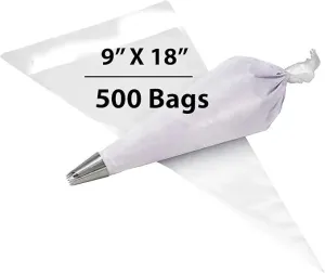 9X18 inches Piping Bags for Pastry, Cakes 3.25 Mil Tuf-R® LLDPE