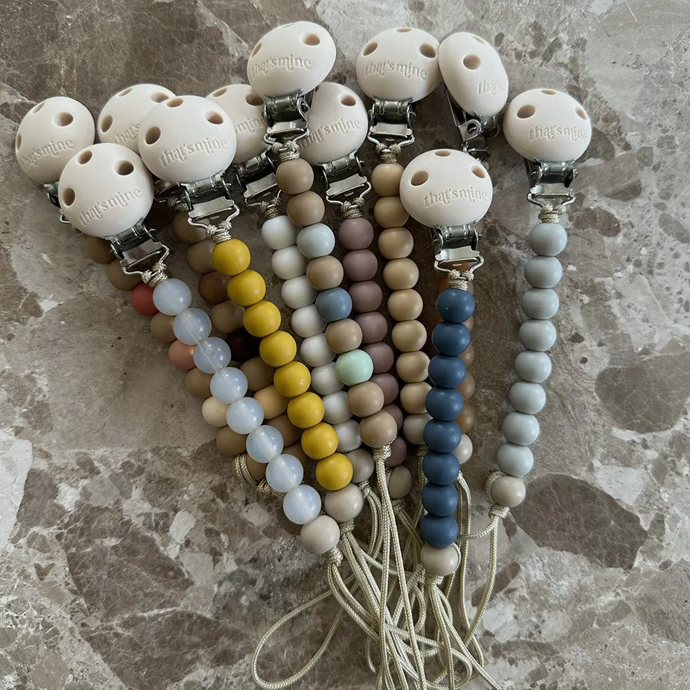 Abel pacifier strap - Grey