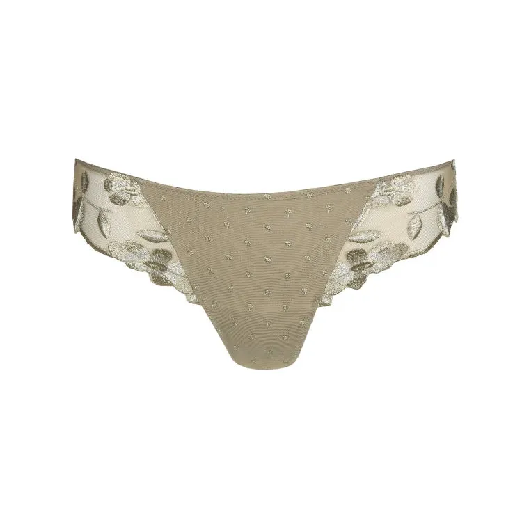 Agnes Thong In Golden Olive - Marie Jo