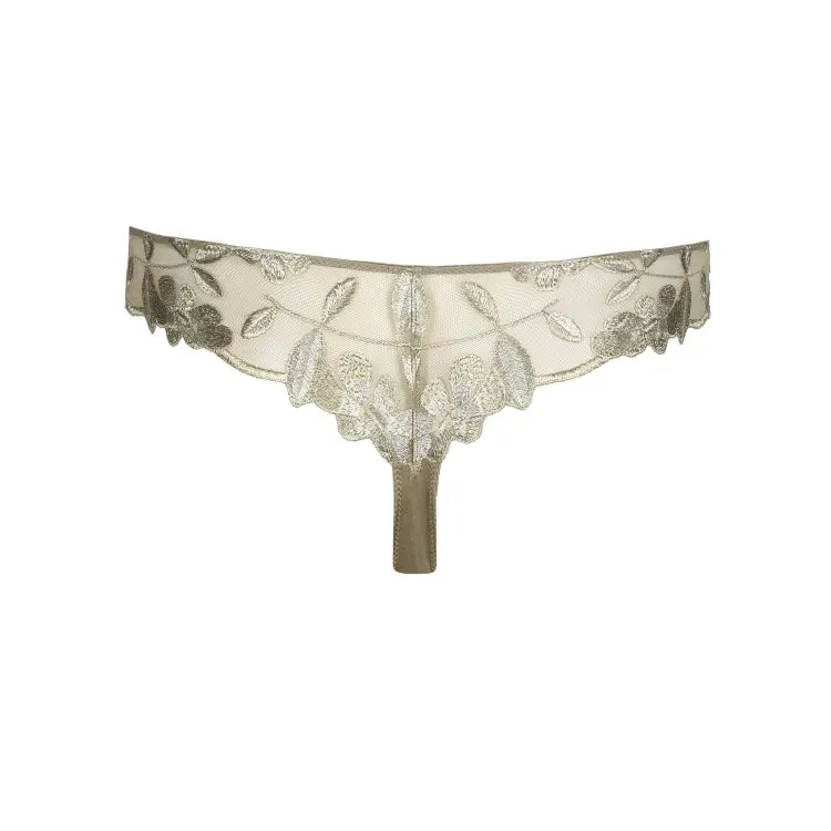 Agnes Thong In Golden Olive - Marie Jo
