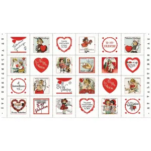 All My Heart by Riley Blake 24"  VALENTINE GREETINGS PANEL