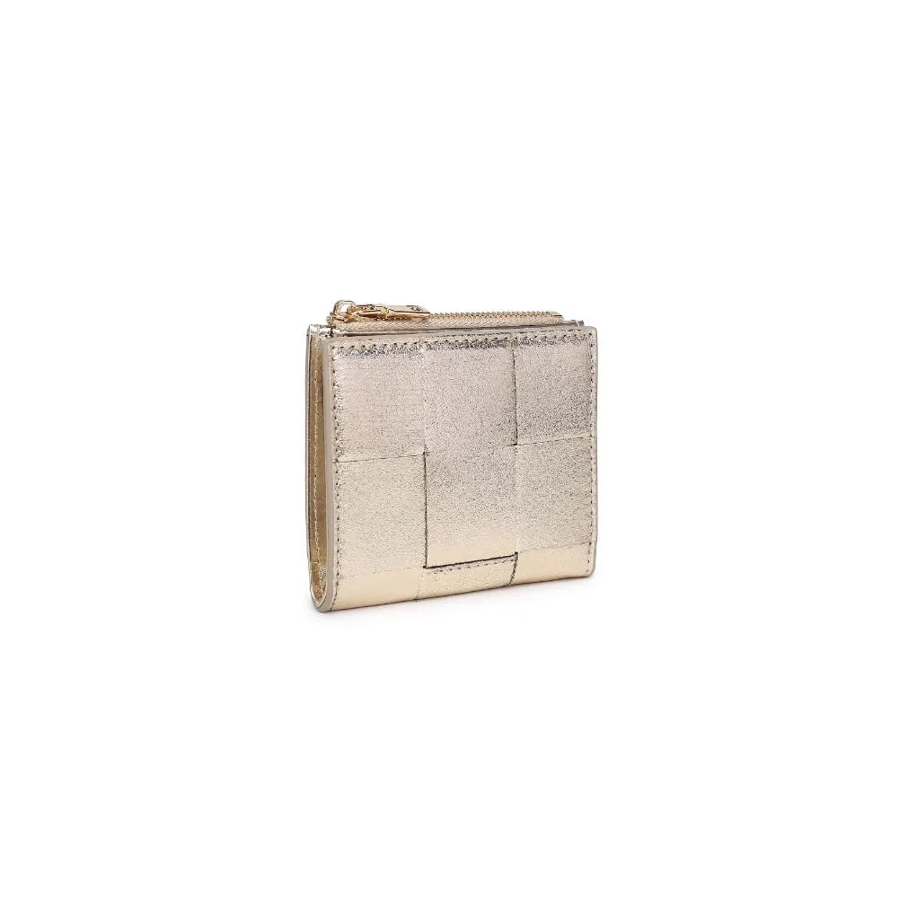 Amelie Woven Card Holder- Gold