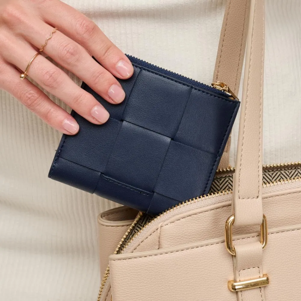 Amelie Woven Card Holder- Midnight