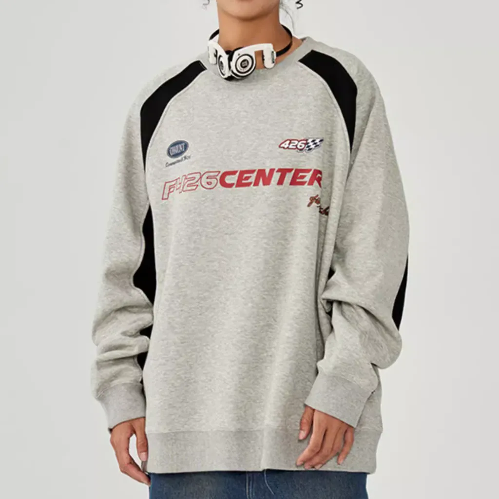 American Cotton Letter Raglan Sweatshirt