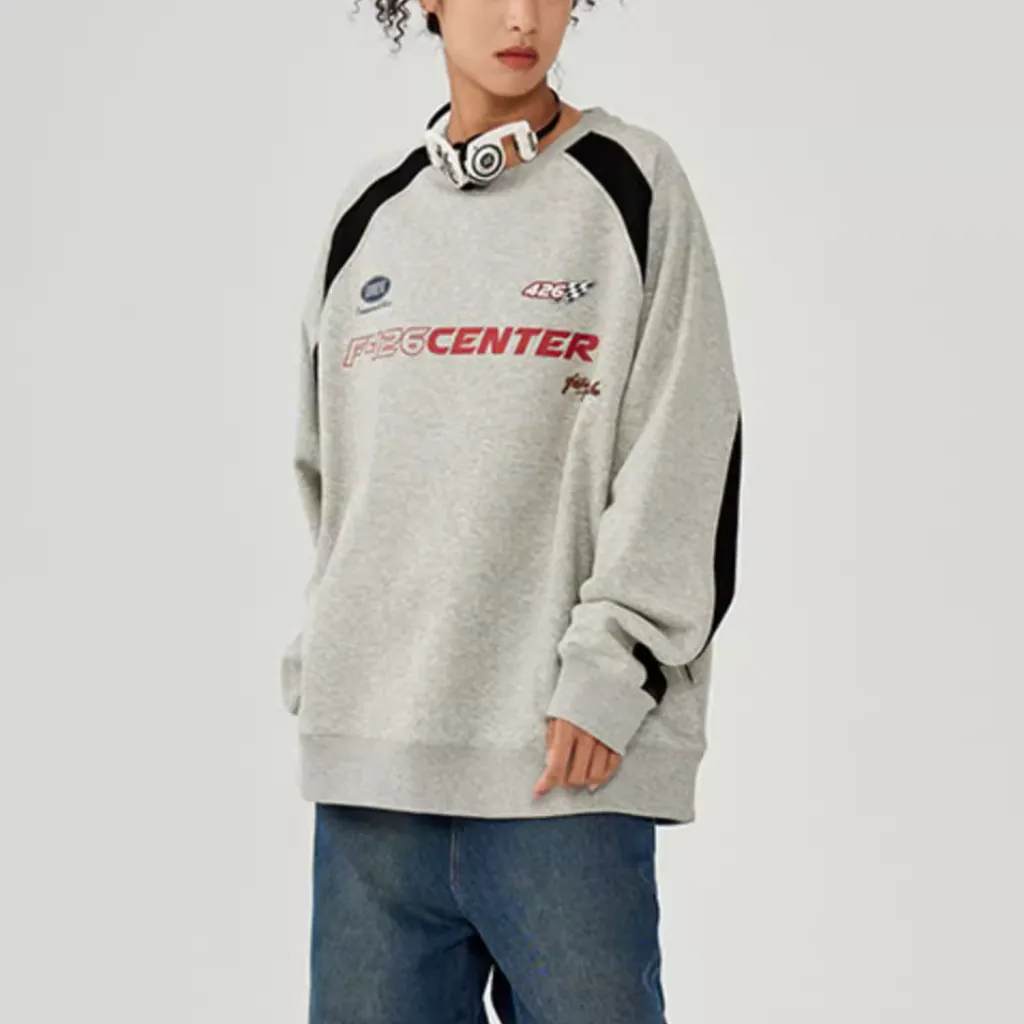 American Cotton Letter Raglan Sweatshirt