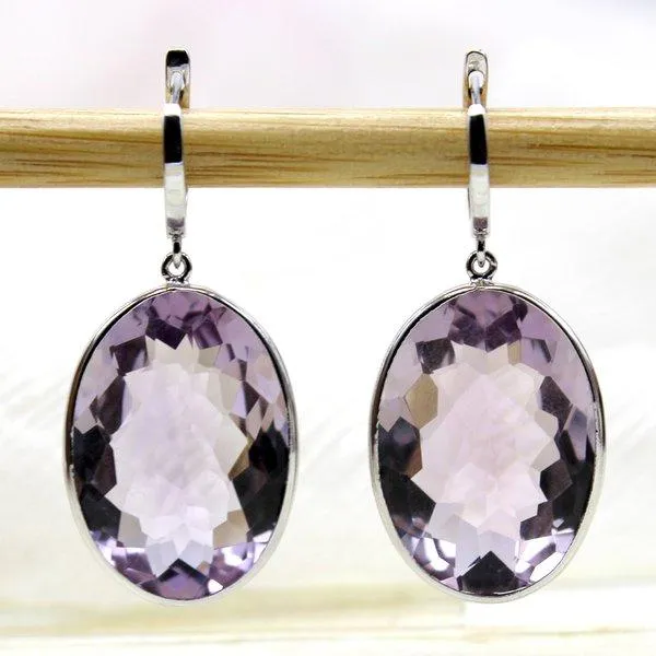 Amethyst Dangle Drop Fine Earrings