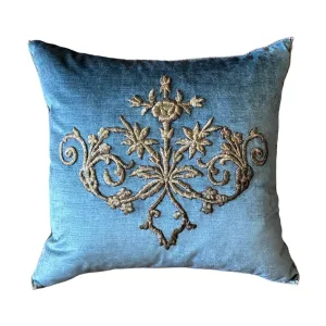 Antique Ottoman Empire Gold Metallic Embroidery (#E021824A&B | 20 x 21")