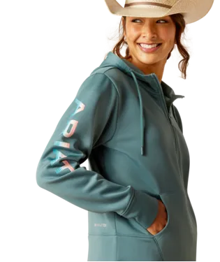 ARIAT TEK WOMENS 1/2 ZIP HOODIE