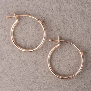 Ariella Huggie Earrings, 14k Rose Gold