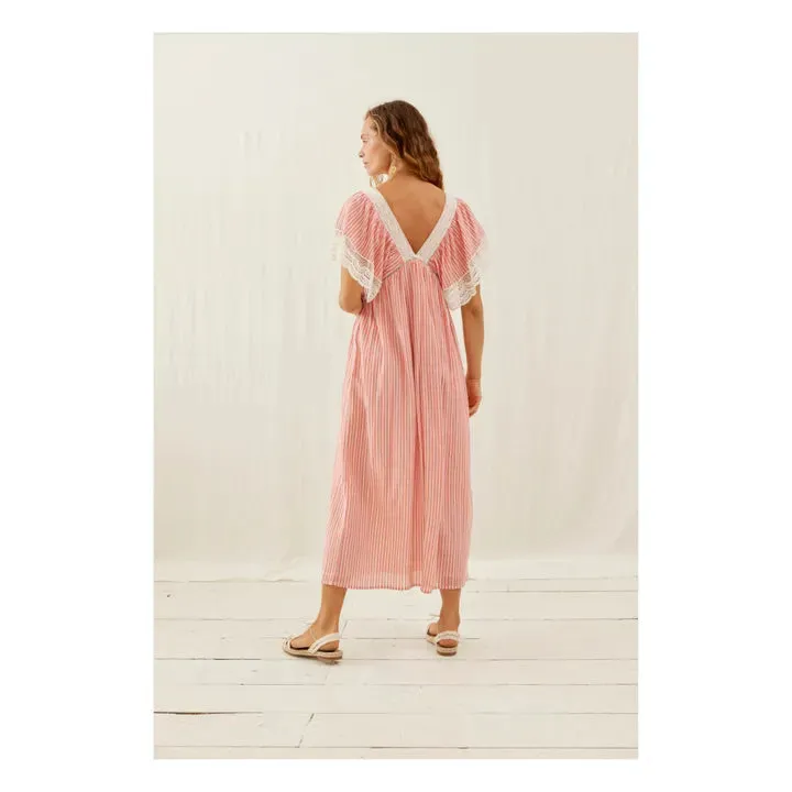 Ashila Dress - Strawberry Stripes