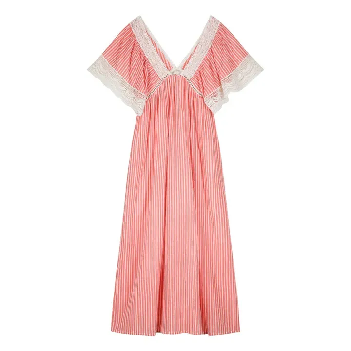 Ashila Dress - Strawberry Stripes