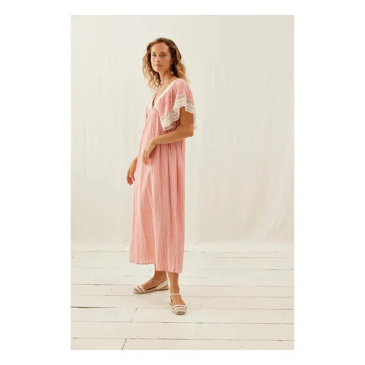 Ashila Dress - Strawberry Stripes