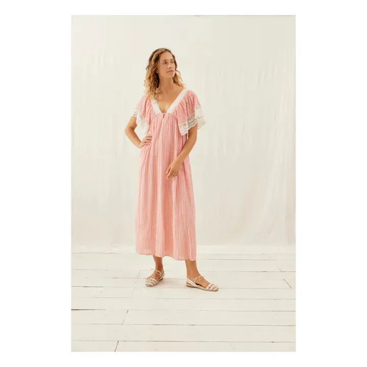 Ashila Dress - Strawberry Stripes