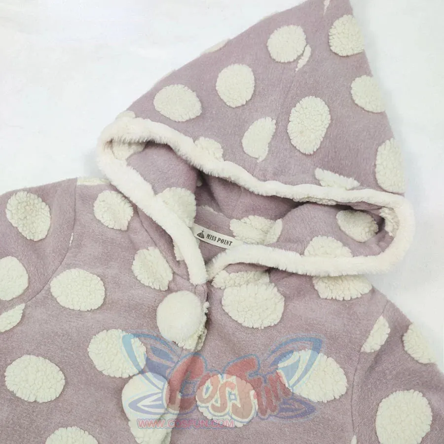 Autumn Winter Woolen Lolita Dot Coat