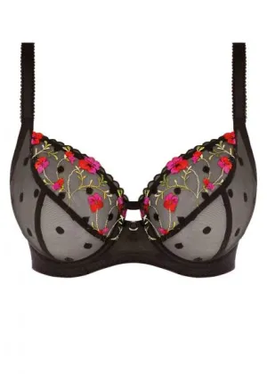 Awakening Underwire Plunge Bra - Black -