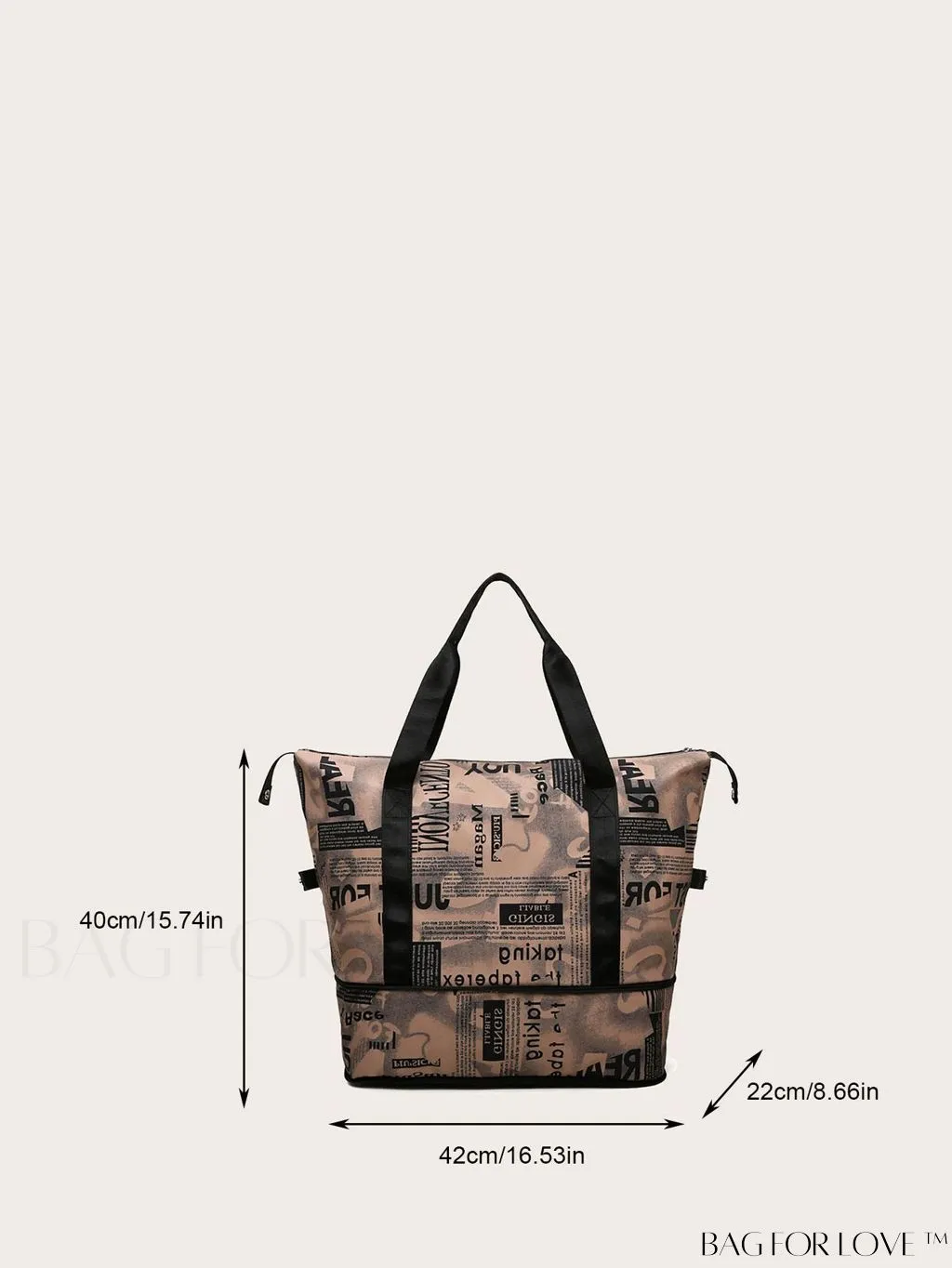 BagForLove - Waterproof Travel Bag with Separate Wet/Dry Compartments - Expandable, Lightweight & Spacious for Sports and Outdoors