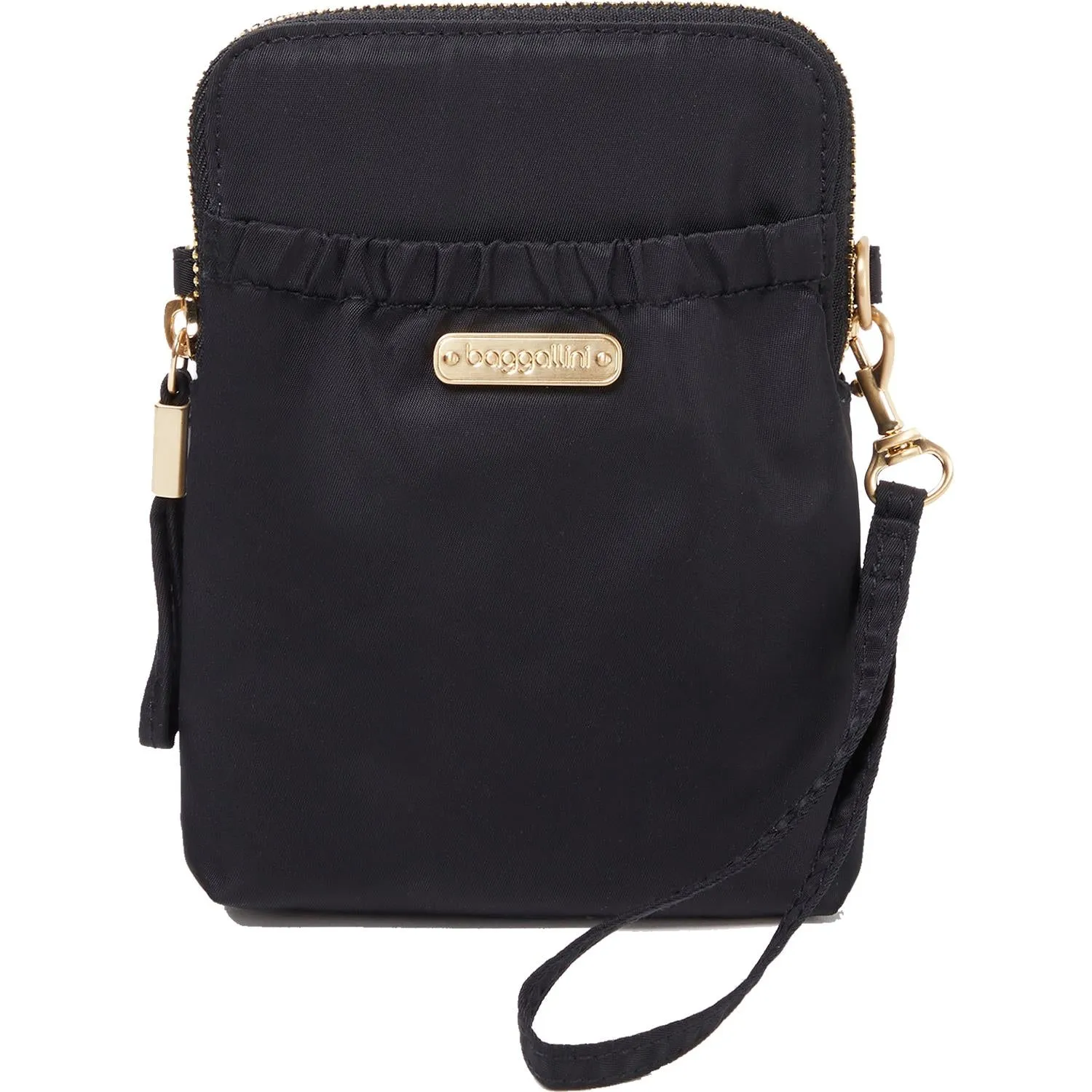 Baggallini RFID Bryant Pouch Holiday Edition Black Nylon