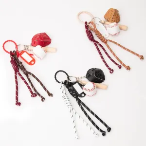 BASEBALL NAME TAG KEY CHAIN (MULTIPLE COLORS)