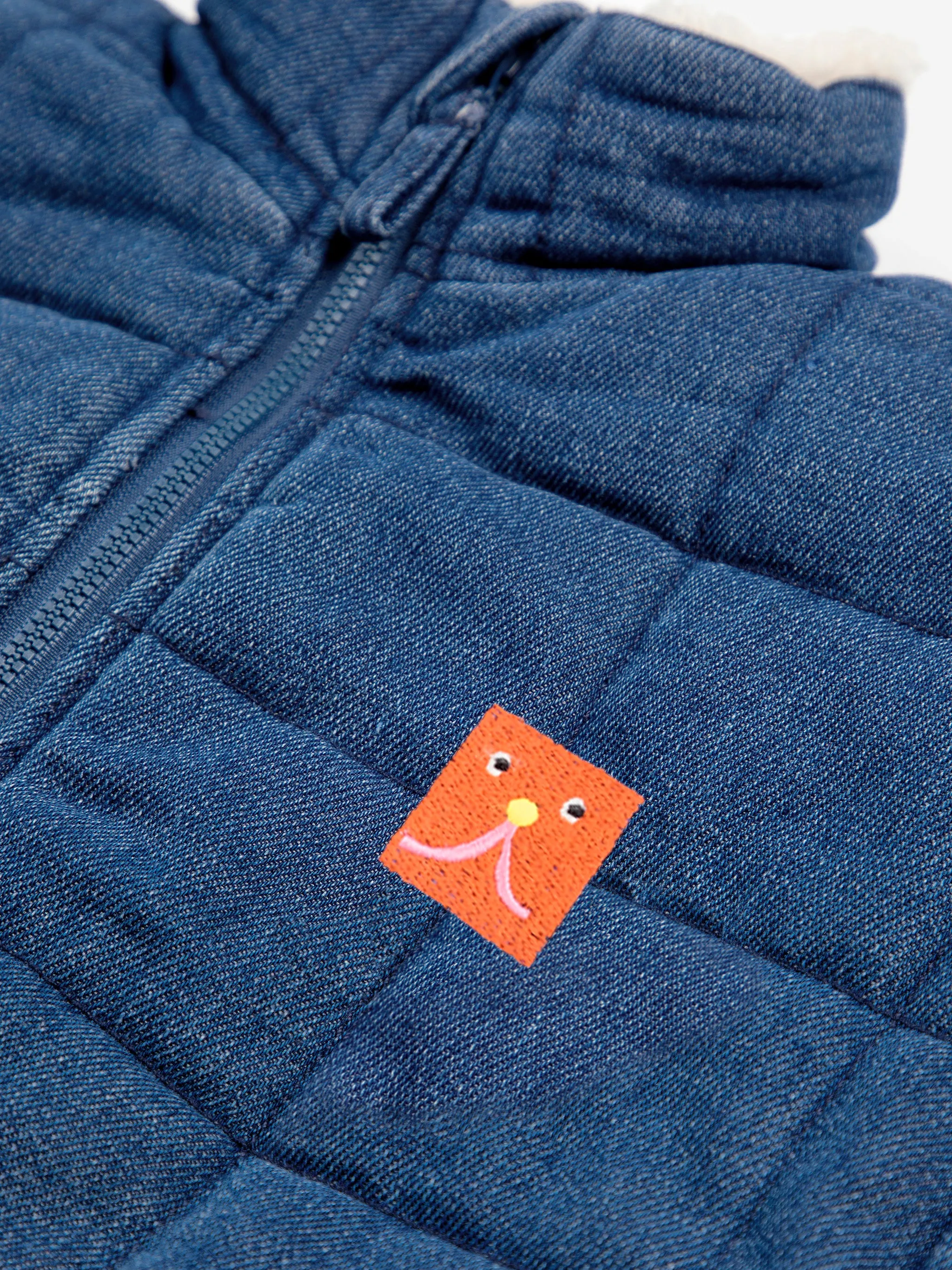 B.C Vintage denim quilted jacket, Blue