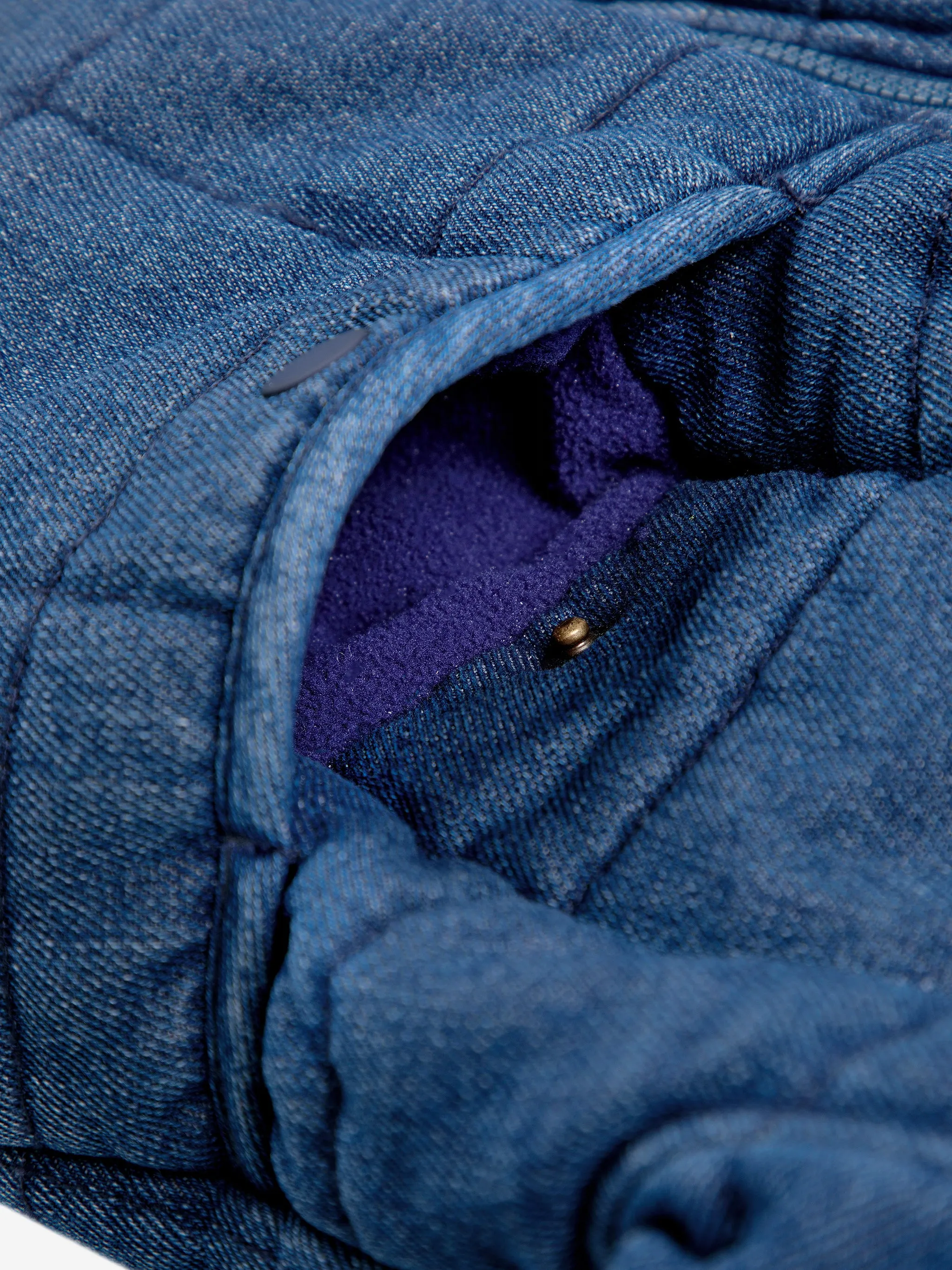 B.C Vintage denim quilted jacket, Blue
