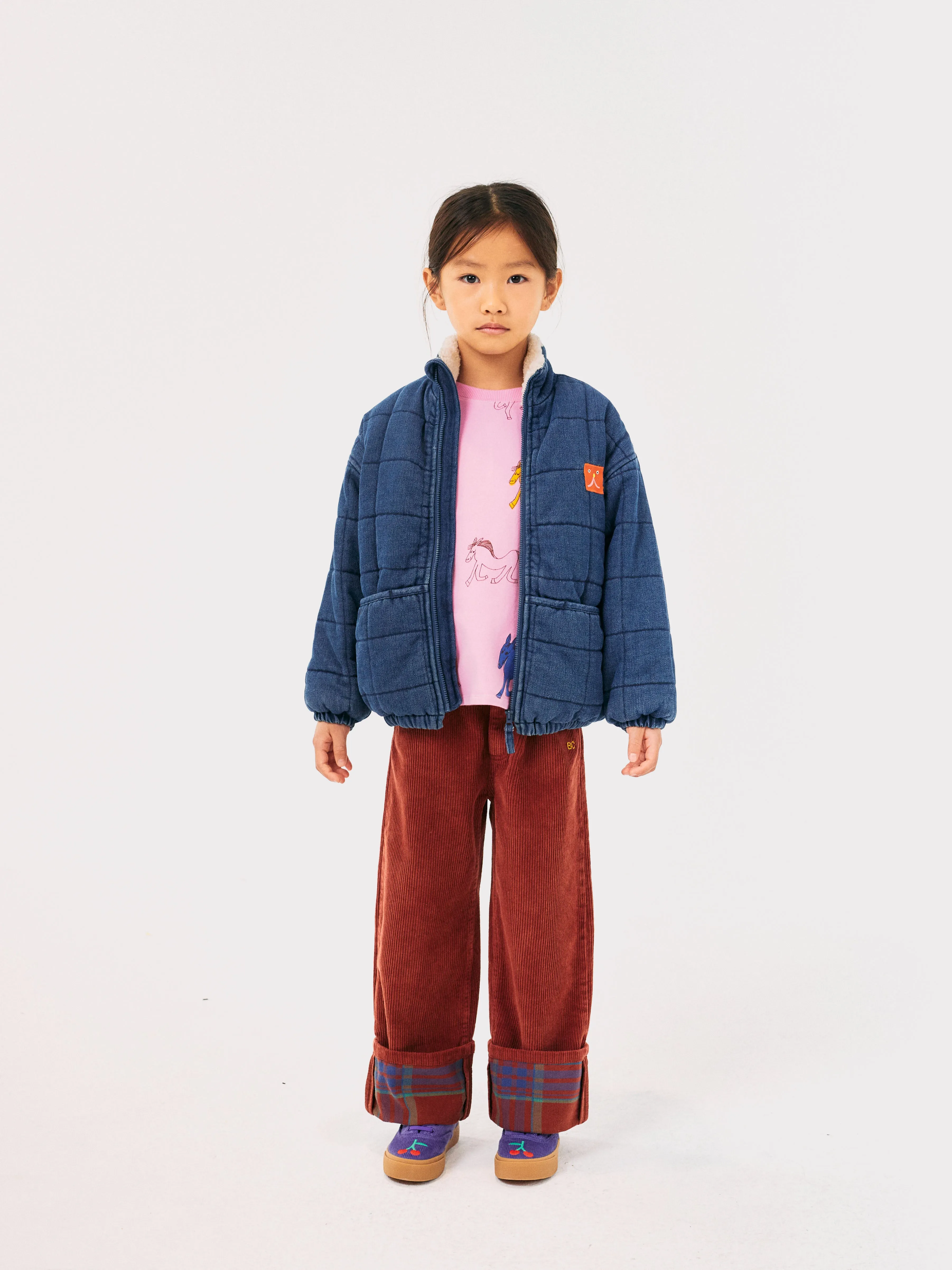 B.C Vintage denim quilted jacket, Blue