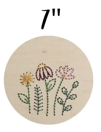 BEGINNER WOOD EMBROIDERY - FLORAL - TWO SIZES