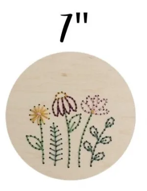 BEGINNER WOOD EMBROIDERY - FLORAL - TWO SIZES