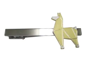 Beige Toned Llama Alpaca Tie Clip