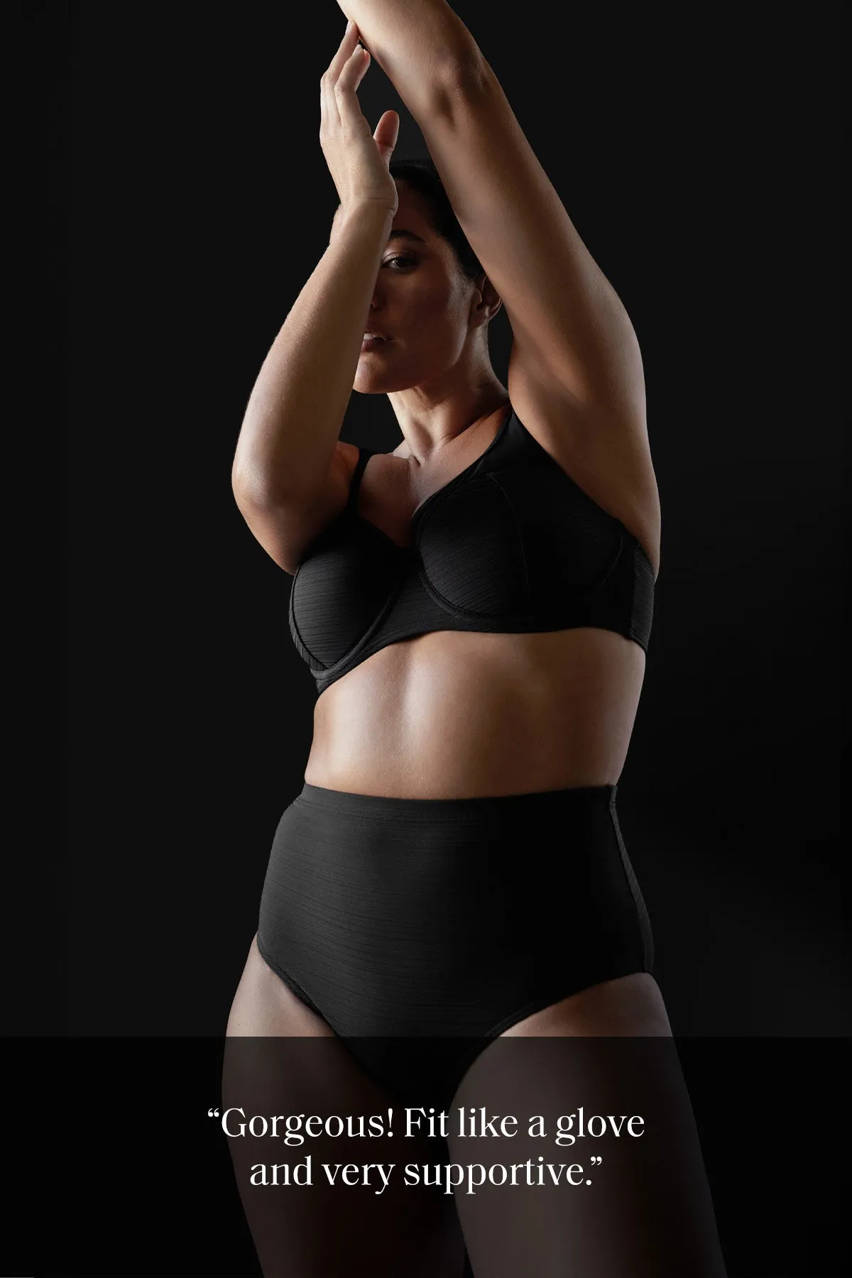 Black Aria Giotto D - E Cup Underwire Bikini Top