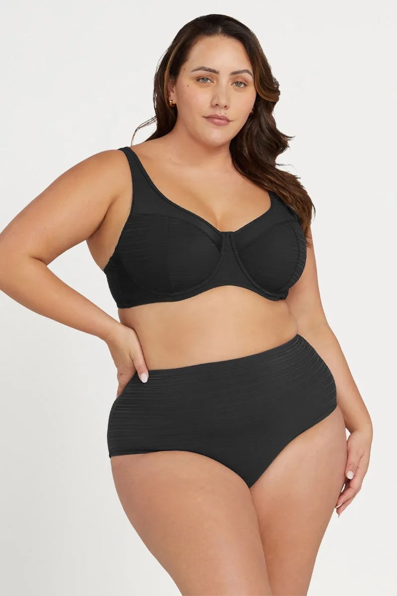 Black Aria Giotto D - E Cup Underwire Bikini Top