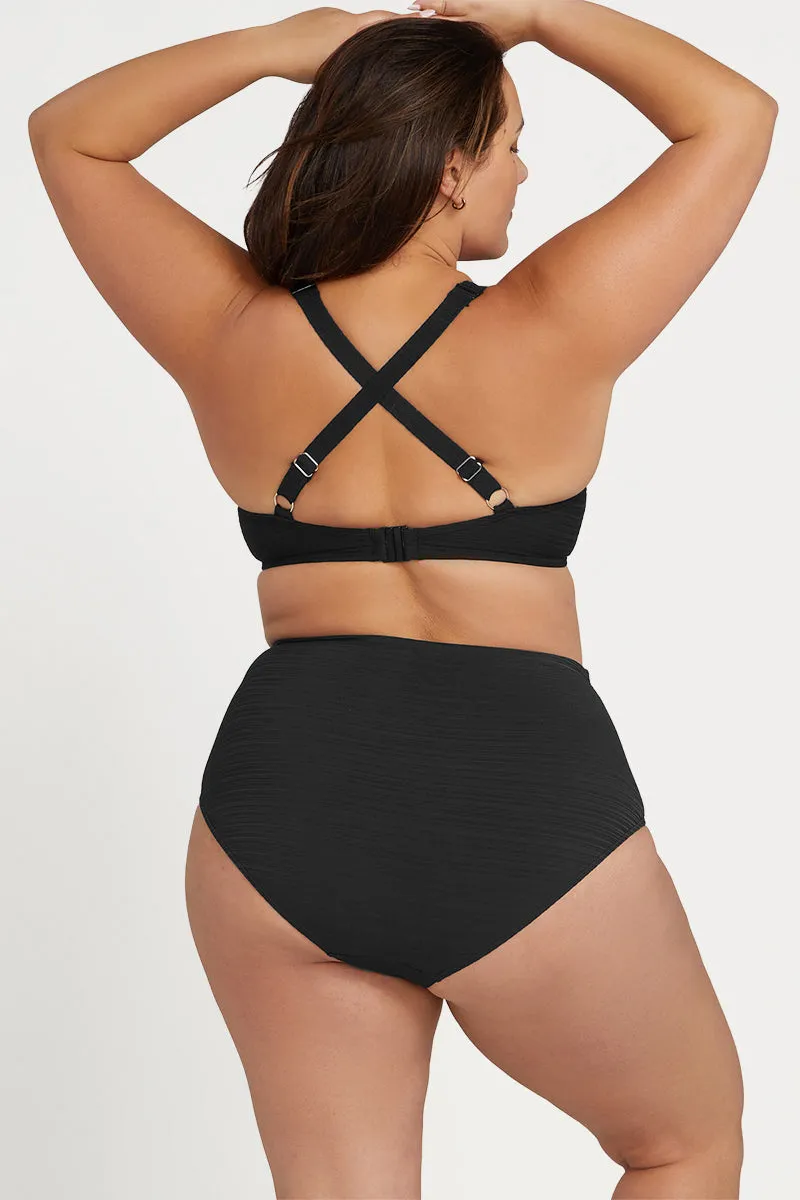 Black Aria Giotto D - E Cup Underwire Bikini Top
