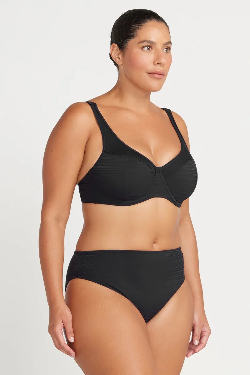 Black Aria Giotto D - E Cup Underwire Bikini Top
