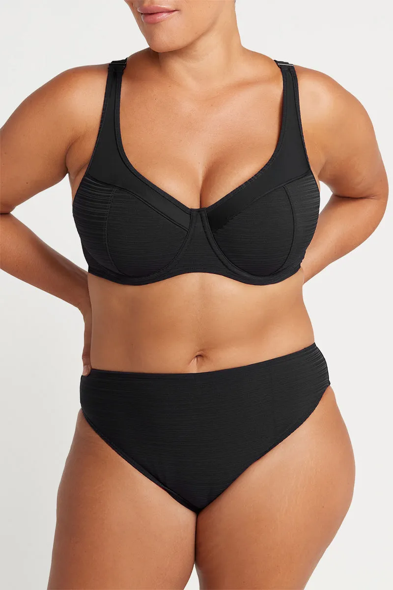 Black Aria Giotto D - E Cup Underwire Bikini Top