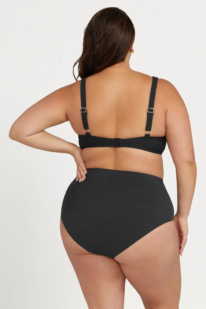 Black Aria Giotto D - E Cup Underwire Bikini Top