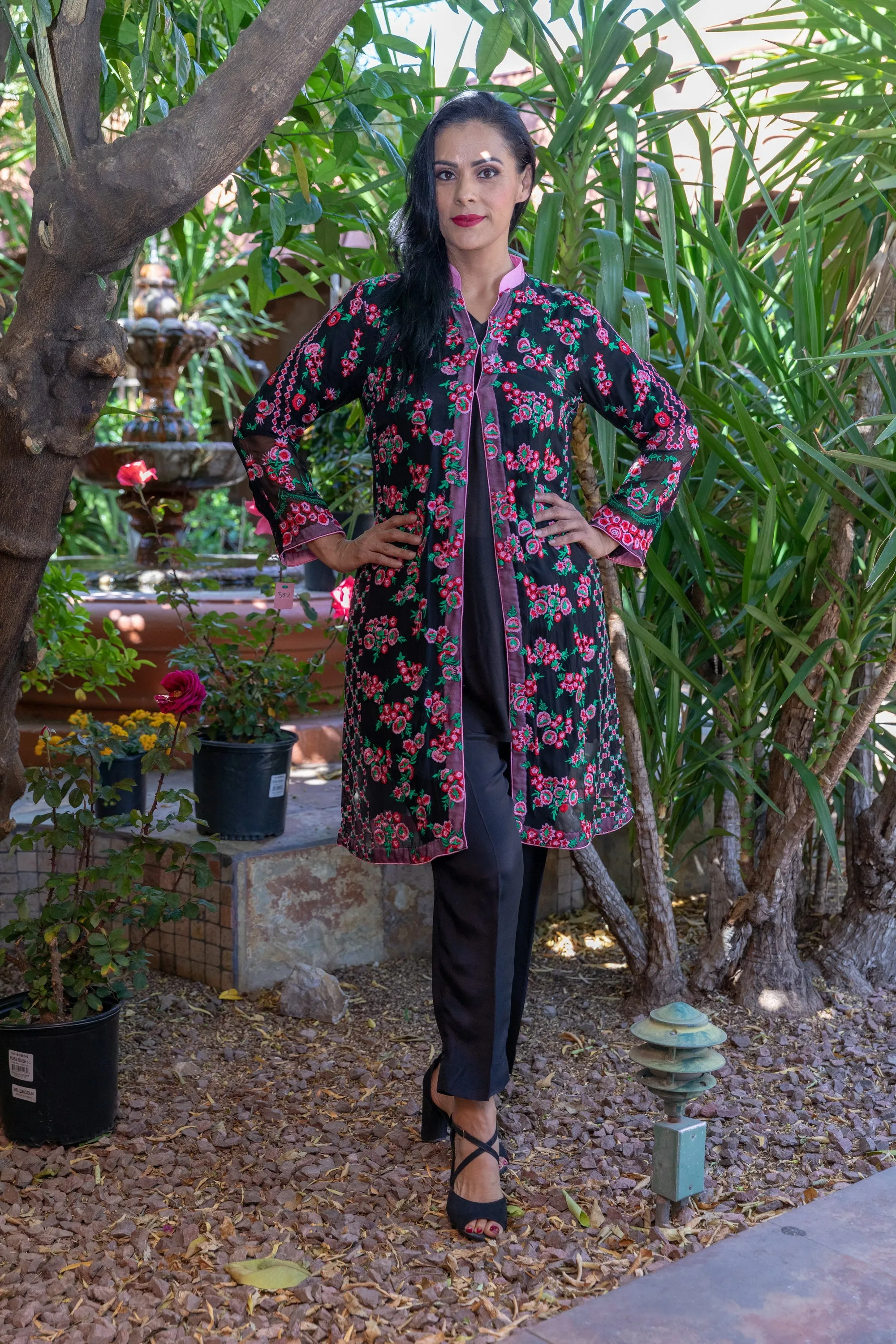 Black Chiffon Salwar Kameez Suit