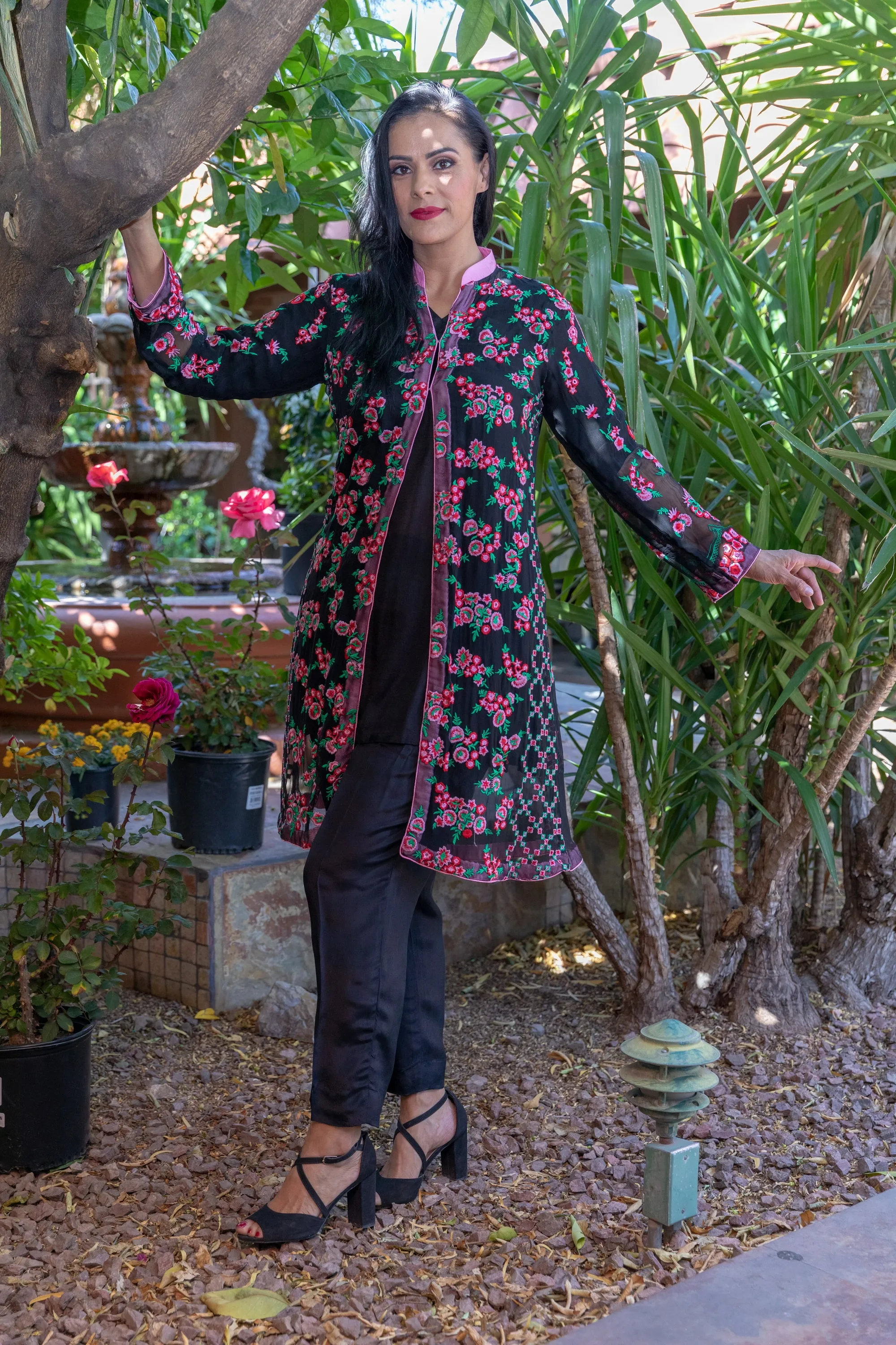 Black Chiffon Salwar Kameez Suit