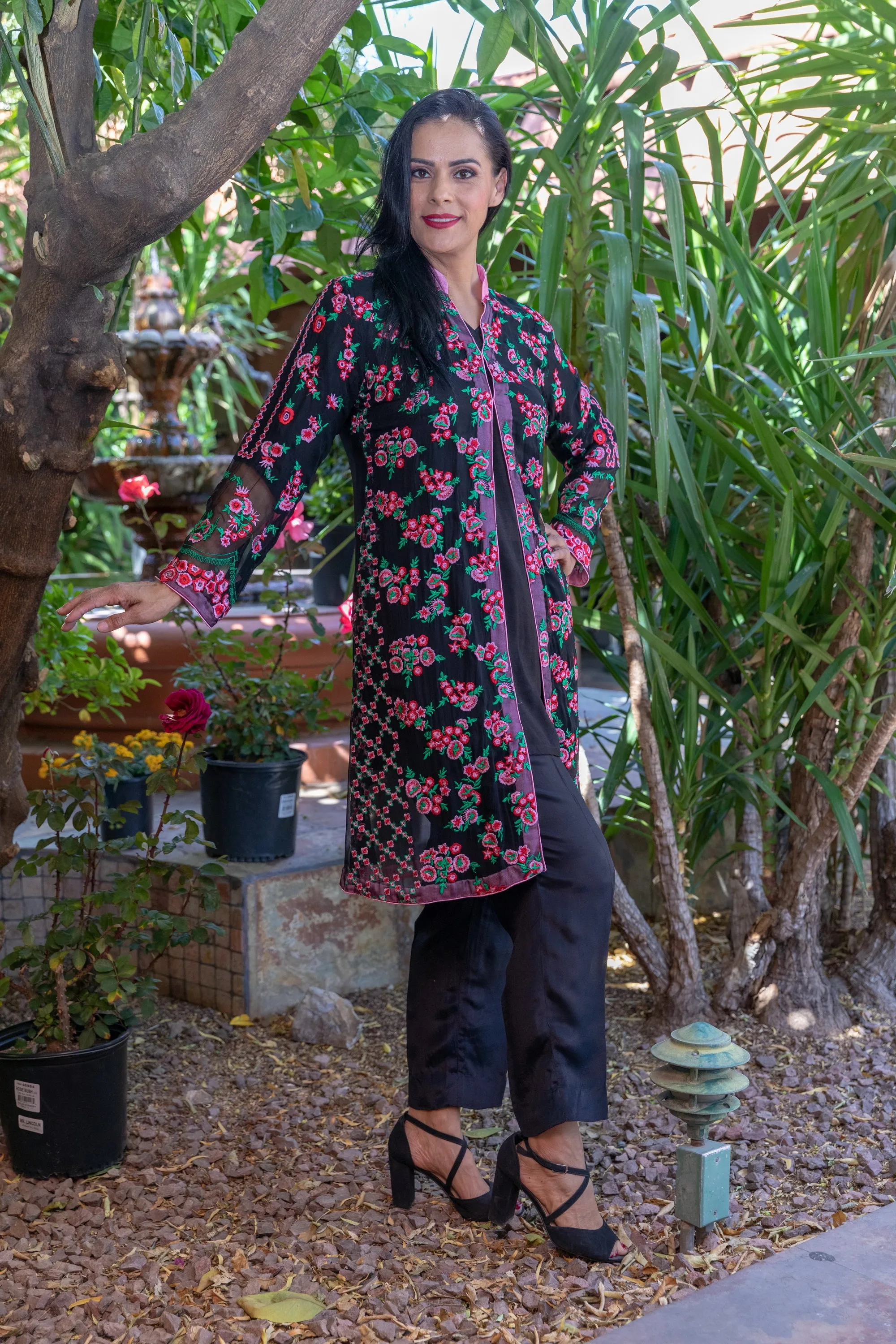 Black Chiffon Salwar Kameez Suit