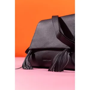 Black Jessie Leather Handbag