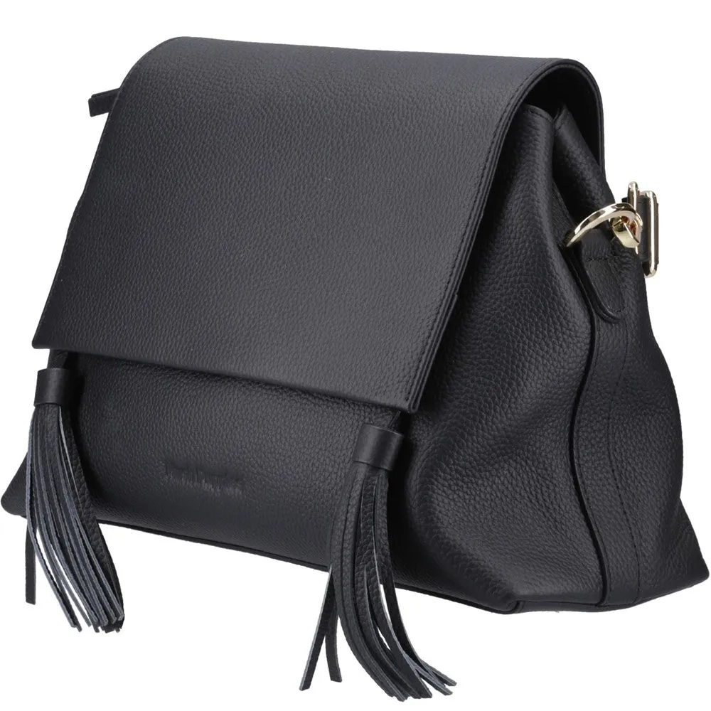 Black Jessie Leather Handbag