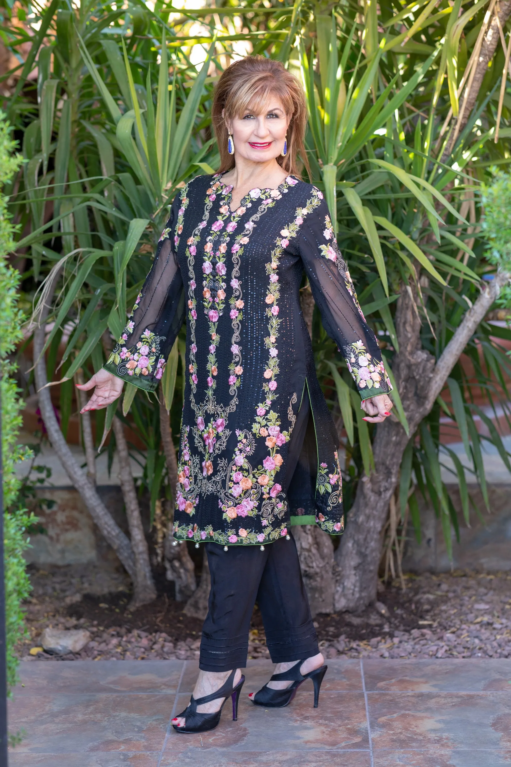 Black Salwar Kameez - Mina Hasan Suit