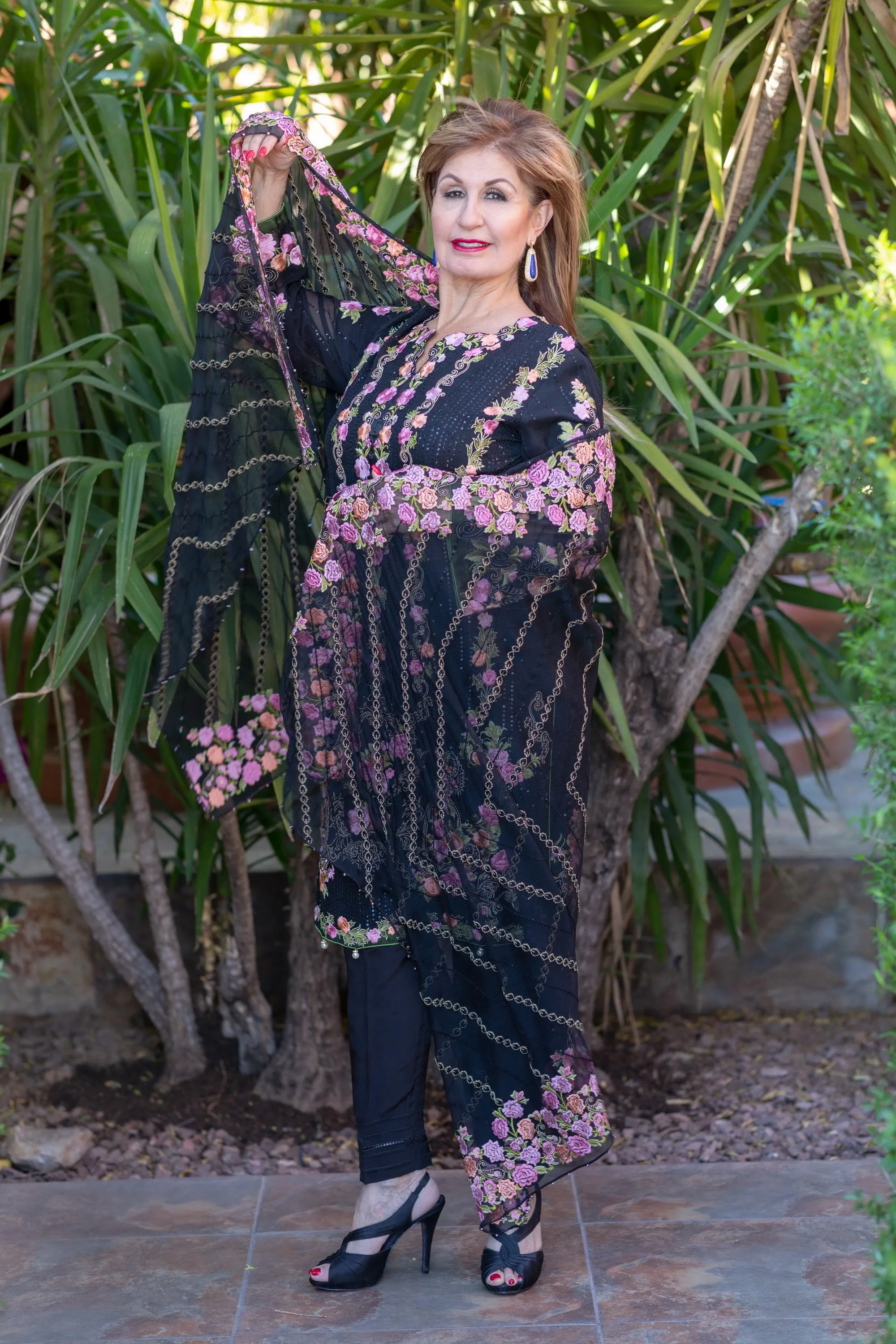 Black Salwar Kameez - Mina Hasan Suit