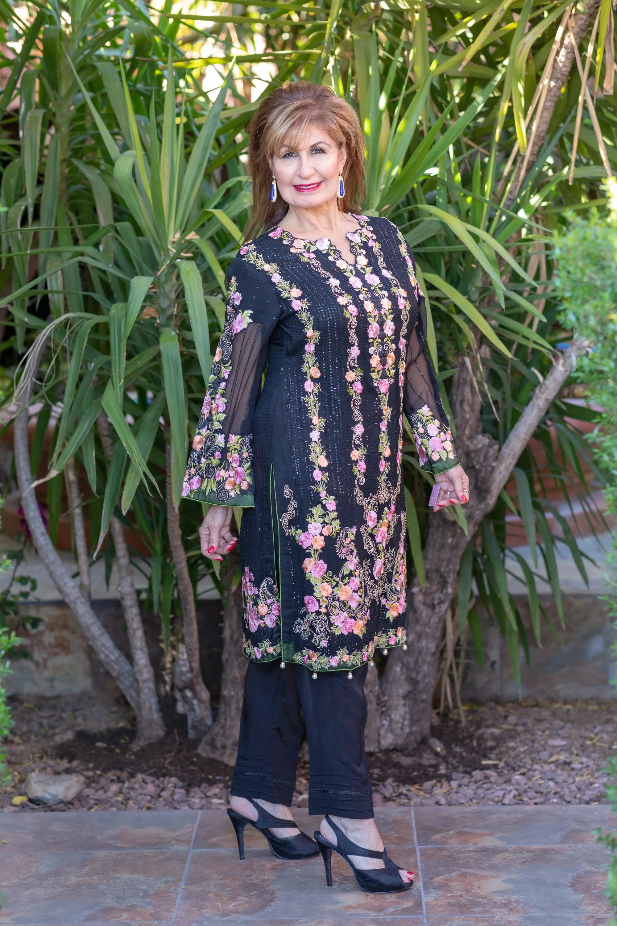 Black Salwar Kameez - Mina Hasan Suit