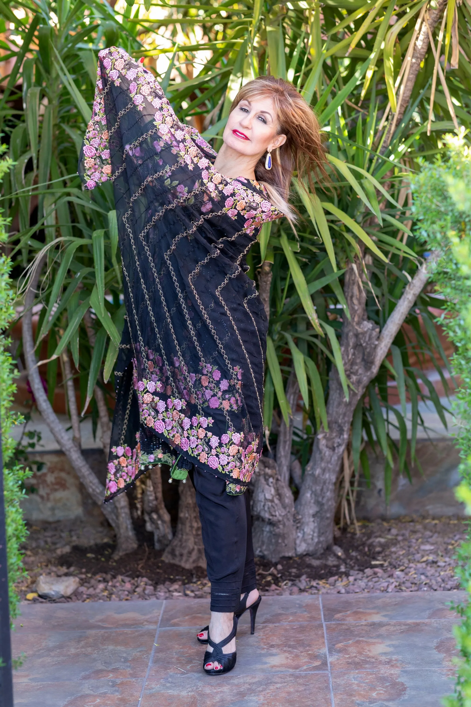 Black Salwar Kameez - Mina Hasan Suit