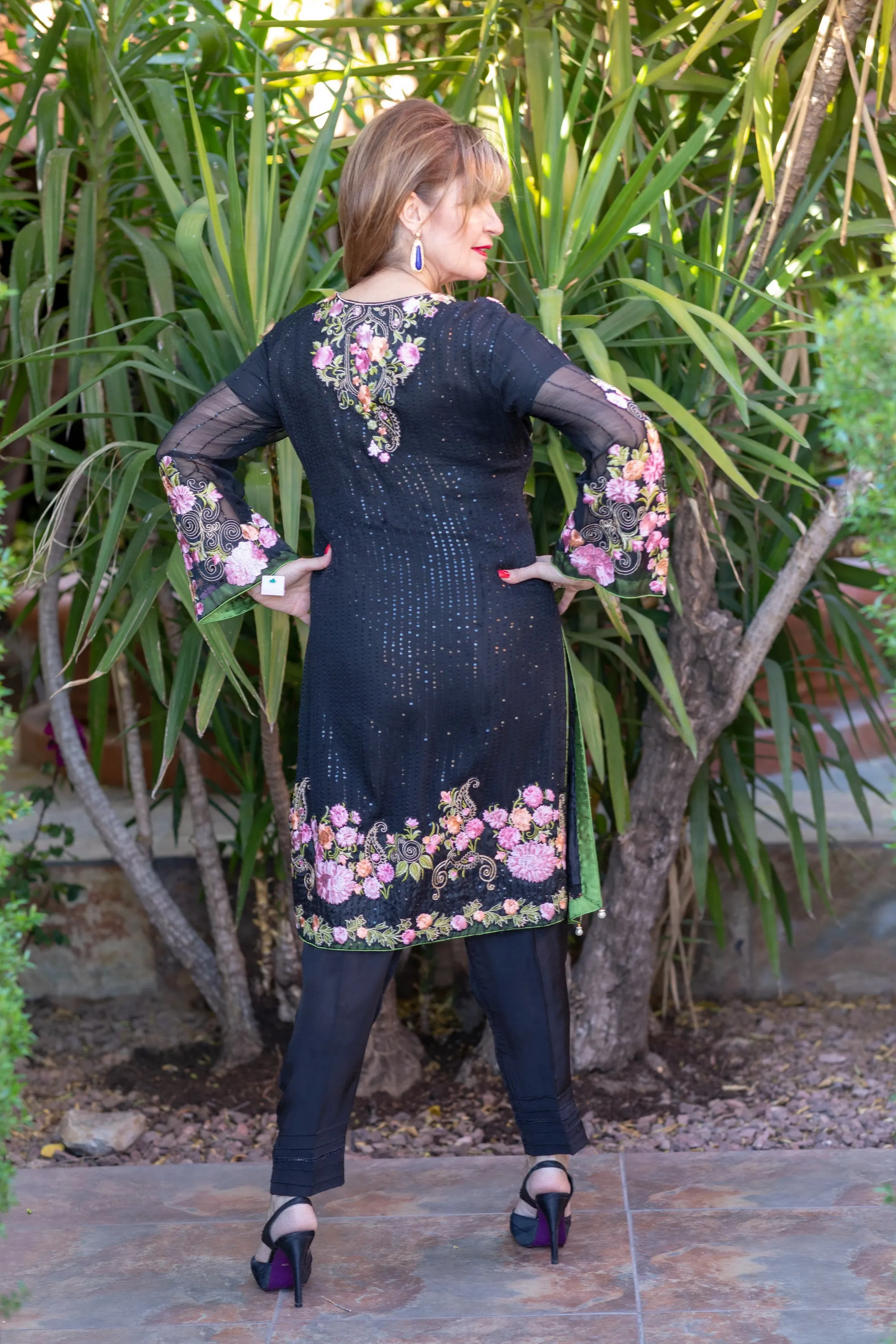 Black Salwar Kameez - Mina Hasan Suit