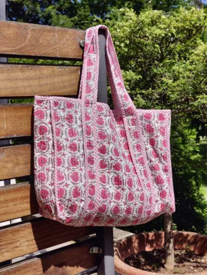 Block Print quilted bags
