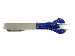 Blue Toned Lobster Square Tie Clip