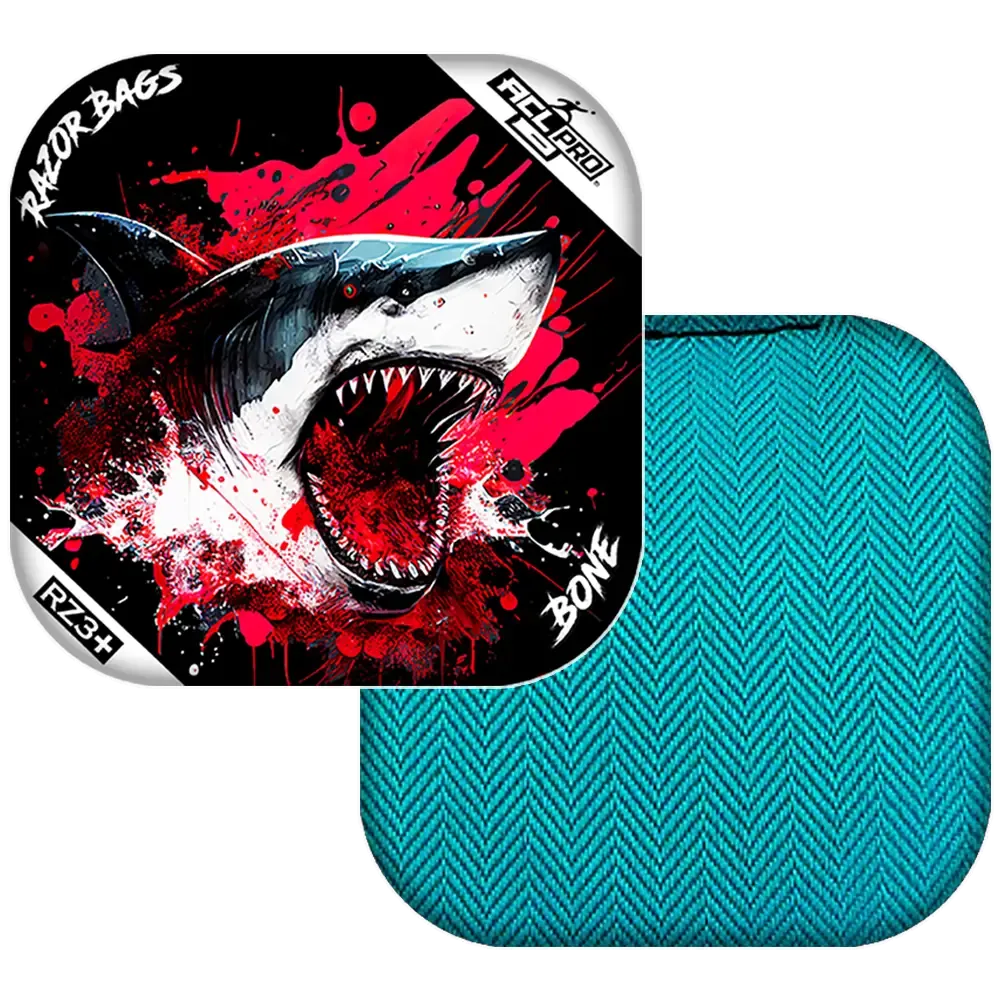Bone | Shark Black Series | ACL PRO Razor Cornhole Bags