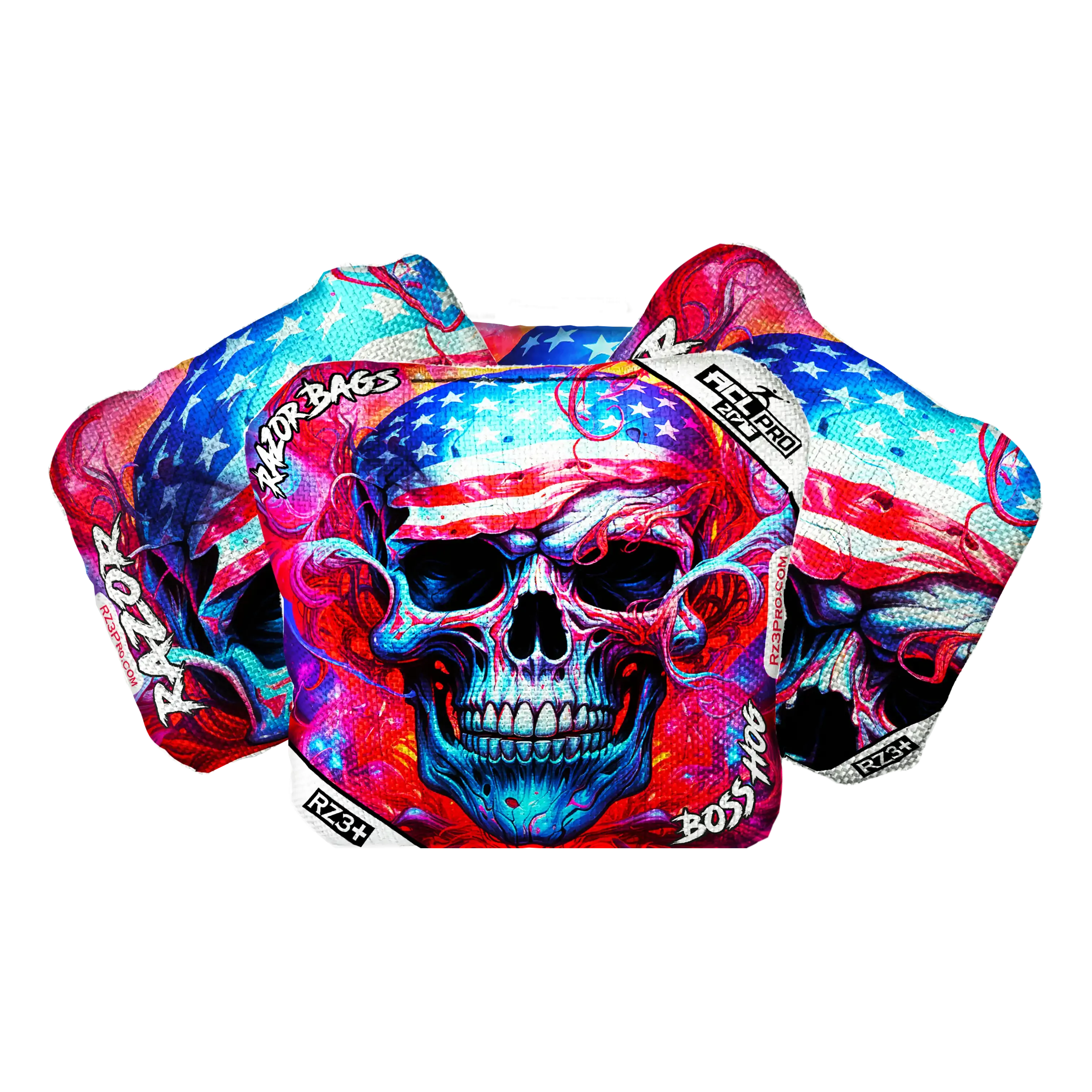 Boss Hog | Skull Merica | ACL PRO Razor Cornhole Bags