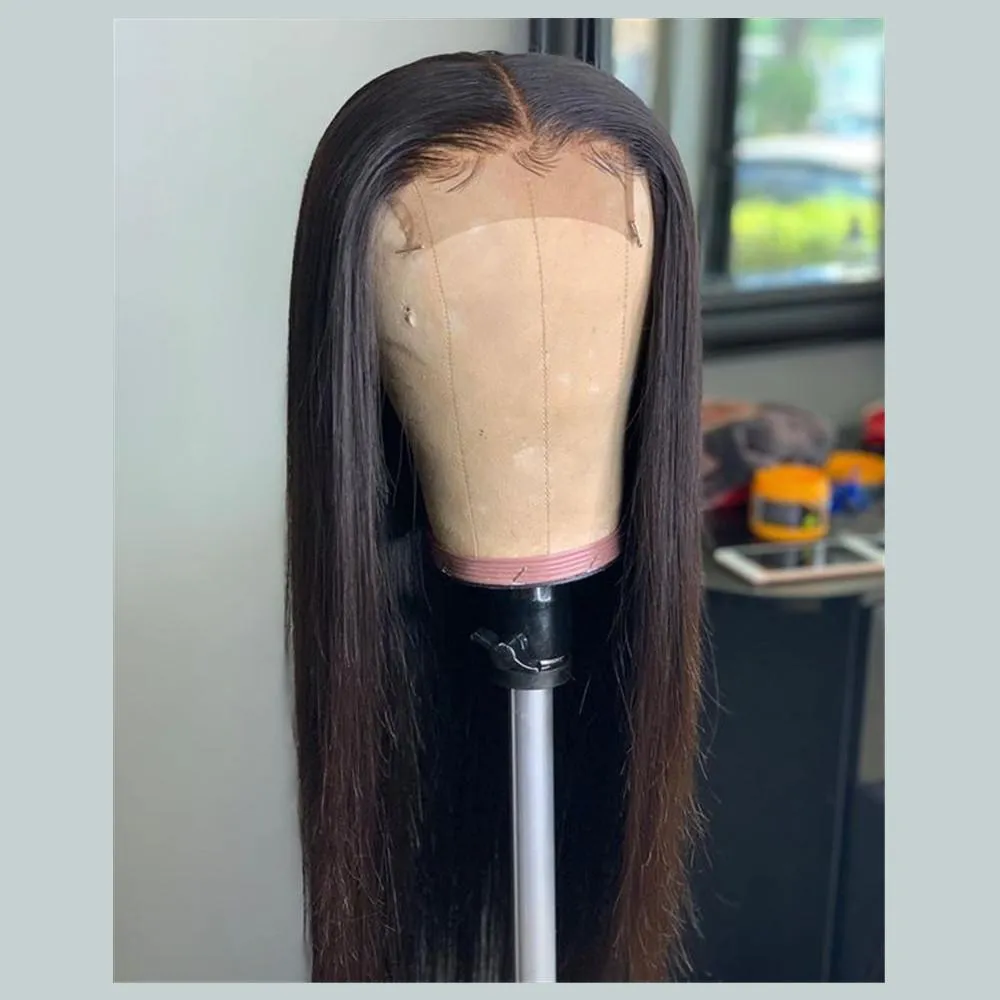 Brazilian Hair Fashion Black Straight Style 4*4 Closure Wig