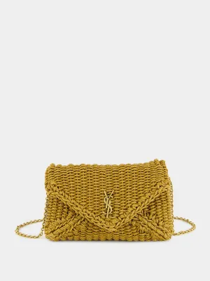 Brown Raffia Mini Shoulder Bag